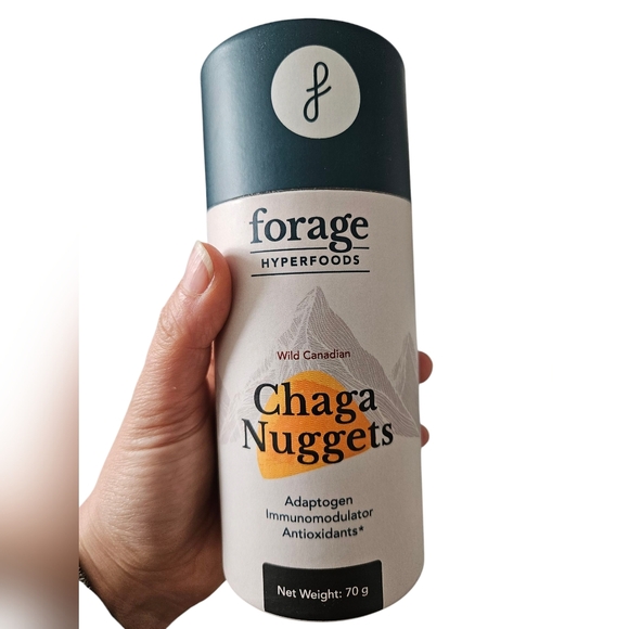 Forage Hyperfoods Chaga Nuggets Wild Canadian Adaptogens 70g NEW - Picture 1 of 5